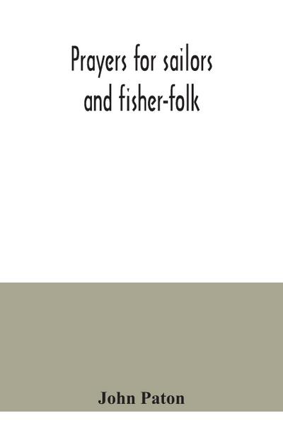 Prayers for sailors and fisher-folk
