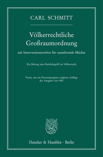 Völkerrechtliche Großraumordnung