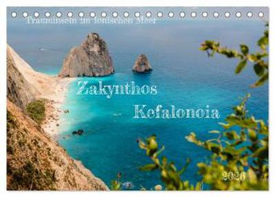 Zakynthos und Kefalonia Trauminseln im Ionischen Meer (Tischkalender 2026 DIN A5 quer), CALVENDO Monatskalender