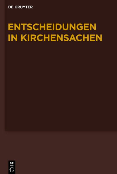 Entscheidungen in Kirchensachen seit 1946, Band 69, 1.1.2017-30.6.2017