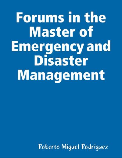 Forums in the Master of Emergency and Disaster Management