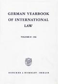German Yearbook of International Law - Jahrbuch für Internationales Recht.