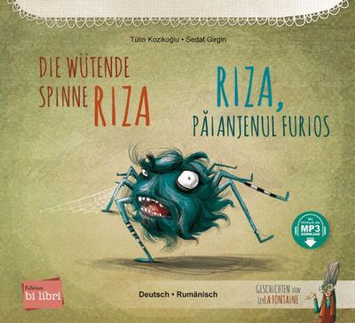 Die wütende Spinne Riza: Kinderbuch Deutsch-Rumänisch mit MP3-Hörbuch zum Herunterladen