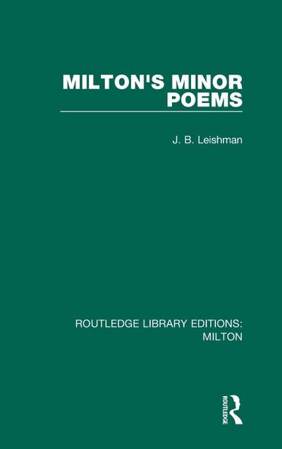 Milton’s Minor Poems