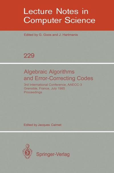 Algebraic Algorithms and Error-Correcting Codes