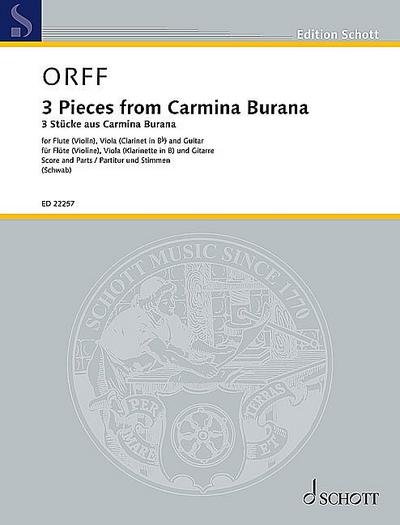 3 Stücke aus Carmina Buranafür Flöte (Violine), Viola (Klarinette) und Gitarre