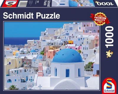 Schmidt Spiele 58947 Santorini, Kykladische Inseln, 1000 Teile Puzzle, bunt