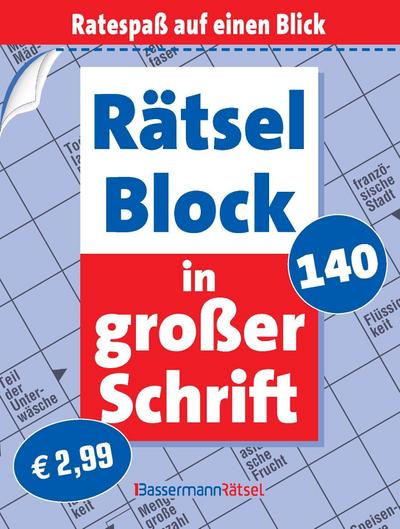 Rätselblock in großer Schrift 140 (5 Exemplare à 2,99 EUR)