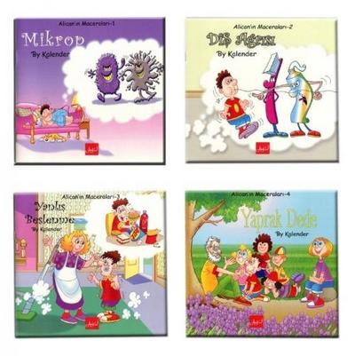 Alicanin Maceralari 4 Kitap Set Renkli Resimli