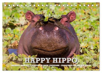 Emotionale Momente. Happy Hippo / CH-Version (Tischkalender 2024 DIN A5 quer), CALVENDO Monatskalender