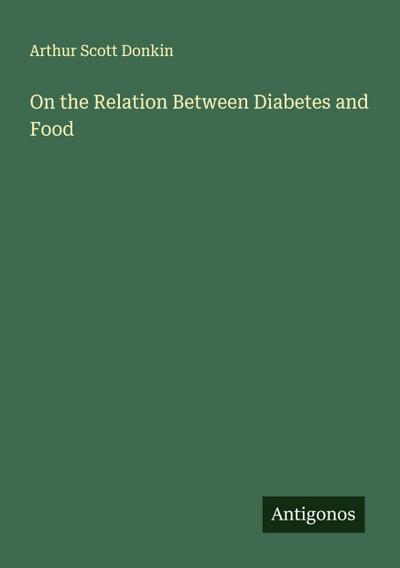 On the Relation Between Diabetes and Food