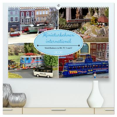 Miniaturbahnen international (hochwertiger Premium Wandkalender 2026 DIN A2 quer), Kunstdruck in Hochglanz