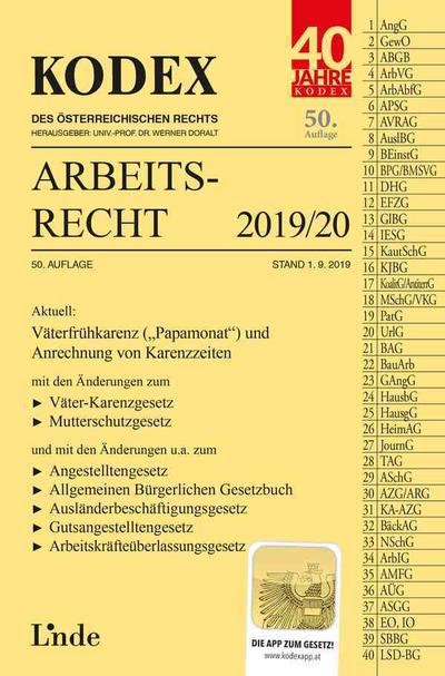 KODEX Arbeitsrecht 2019/20 (Kodex des Österreichischen Rechts)