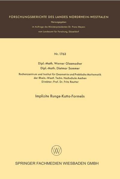 Implizite Runge-Kutta-Formeln