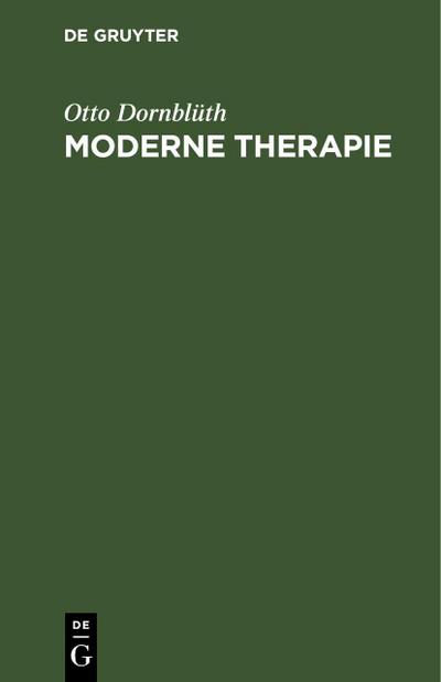 Moderne Therapie