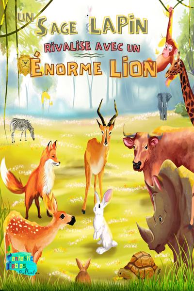 Un Sage Lapin rivalise avec un Énorme Lion (Collection de Livres d’histoires intéressants pour les enfants)