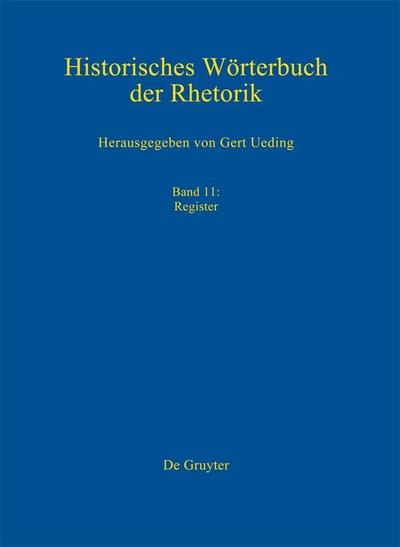 Historisches Wörterbuch der Rhetorik 11. Register