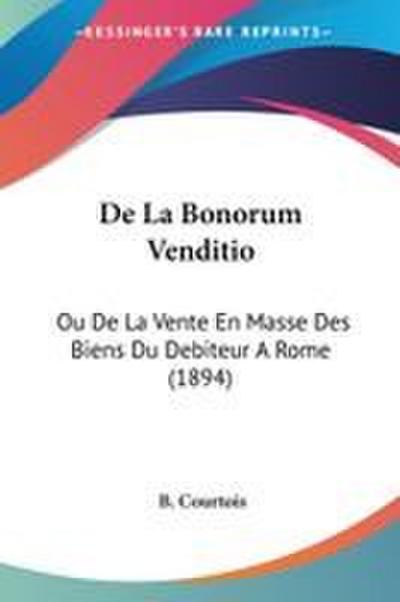 De La Bonorum Venditio