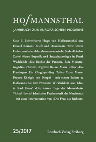 Hofmannsthal Jahrbuch zur Europäischen Moderne