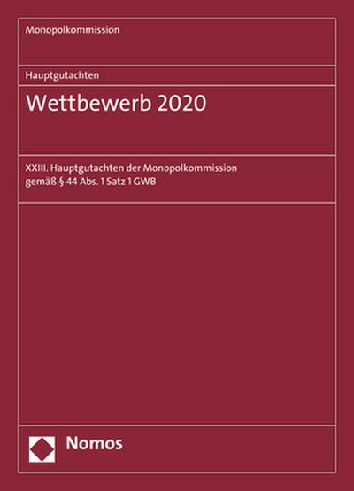 Hauptgutachten. Wettbewerb 2020