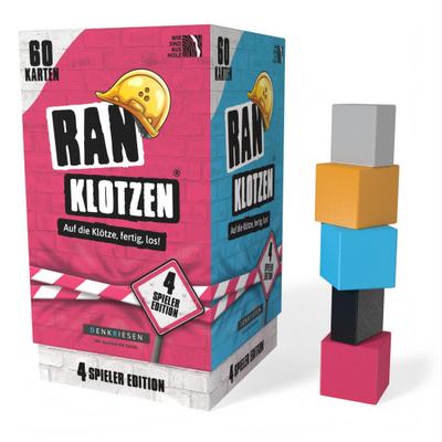 DENKRIESEN - RANKLOTZEN® - "Auf die Klötze, fertig, los!" - 4 Spieler Edition