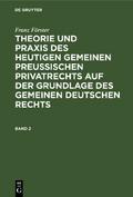 Franz Förster: Theorie und Praxis des heutigen gem