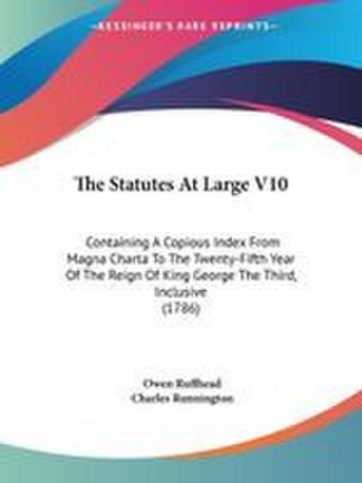 The Statutes At Large V10