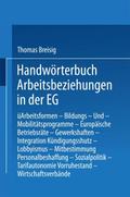 Handworterbuch Arbeitsbeziehungen in der Eg (Germa
