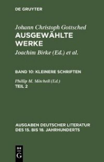 Kleinere Schriften. Zweiter Teil