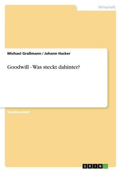 Goodwill - Was steckt dahinter?