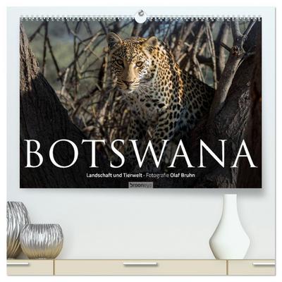 Botswana ¿ Landschaft und Tierwelt (hochwertiger Premium Wandkalender 2025 DIN A2 quer), Kunstdruck in Hochglanz