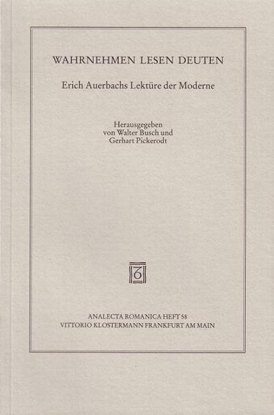 Wahrnehmen, Lesen, Deuten