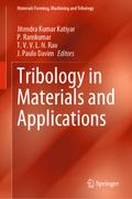 Tribology in Materials and Applications