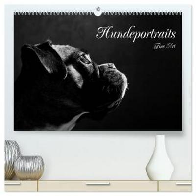 Hundeportraits Fine Art (hochwertiger Premium Wandkalender 2026 DIN A2 quer), Kunstdruck in Hochglanz
