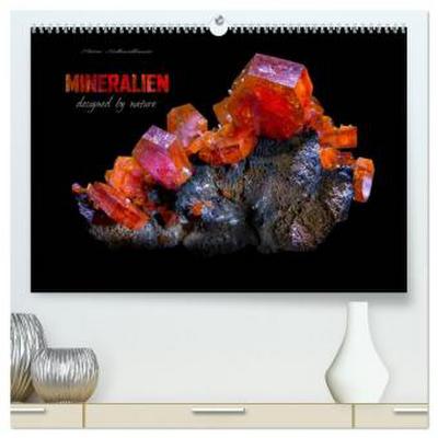 MINERALIEN designed by nature (hochwertiger Premium Wandkalender 2026 DIN A2 quer), Kunstdruck in Hochglanz