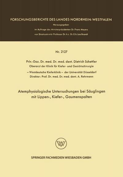 Atemphysiologische Untersuchungen bei Säuglingen mit Lippen-, Kiefer-, Gaumenspalten