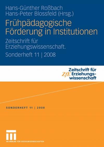 Frühpädagogische Förderung in Institutionen