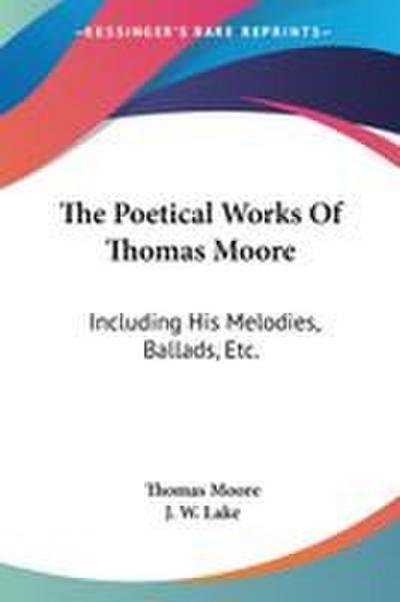 The Poetical Works Of Thomas Moore