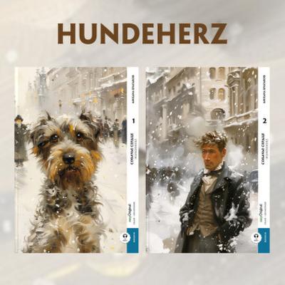 Sobatsch’je serdze / Hundeherz - 2 Teile (2 Bücher + Audio-Online) - Frank-Lesemethode - Kommentierte zweisprachige Ausgabe Russisch-Deutsch, m. 2 Audio, m. 2 Audio, 2 Teile