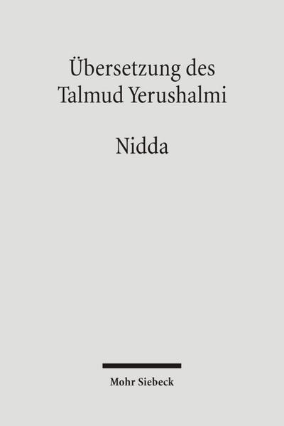 Übersetzung des Talmud Yerushalmi Übersetzung des Talmud Yerushalmi