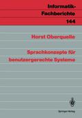 Sprachkonzepte für benutzergerechte Systeme