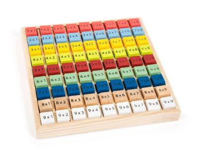 small foot 11163 Rechenbrett kleines Einmaleins Educate aus Holz, 100% FSC-Zertifiziert, Lernspielzeug Spielzeug, Mehrfarbig