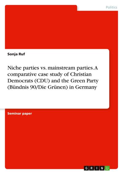 Niche parties vs. mainstream parties. A comparative case study of Christian Democrats (CDU) and the Green Party (Bündnis 90/Die Grünen) in Germany