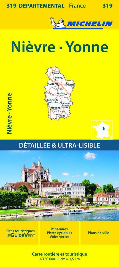 Nievre, Yonne - Michelin Local Map 319