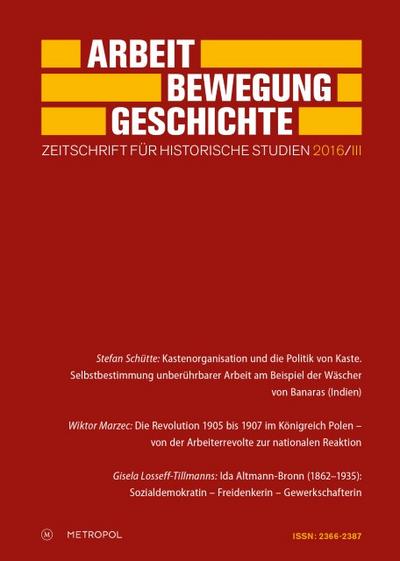 Arbeit - Bewegung - Geschichte