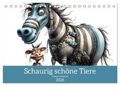Creepy Creatures (Tischkalender 2026 DIN A5 quer), CALVENDO Monatskalender
