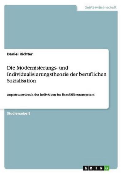Die Modernisierungs- und Individualisierungstheorie der beruflichen Sozialisation