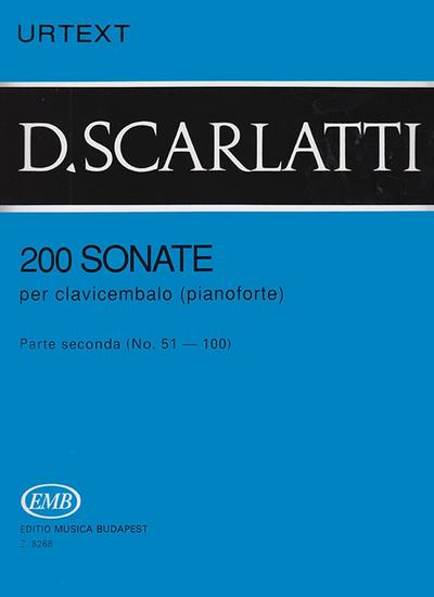 200 Sonaten Band 2 (Nr.51-100) .für Cembalo (Klavier)