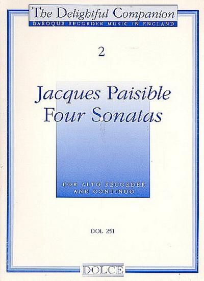 4 Sonatas vol.2 (Nos.6-9) foralto recorder and cont.    4scores