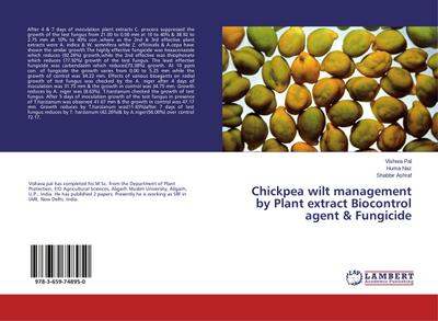 Chickpea wilt management by Plant extract Biocontrol agent & Fungicide